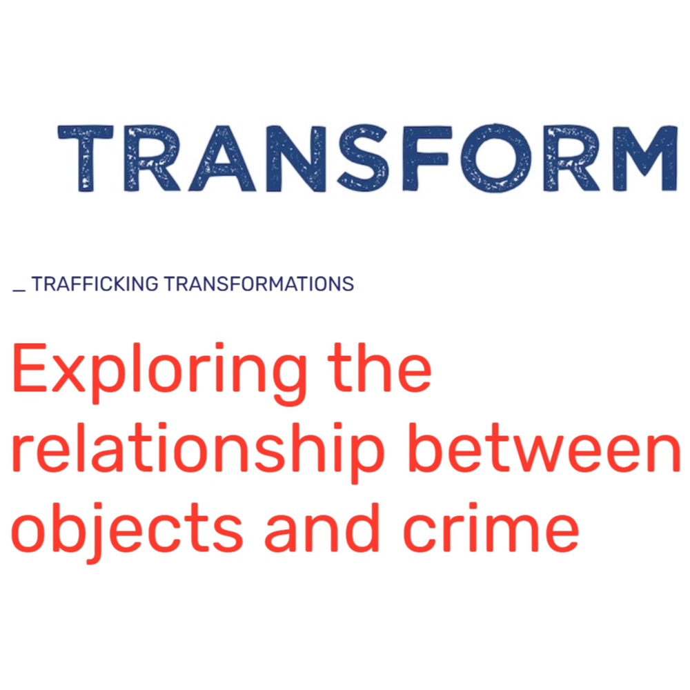 Word based logo: Transform, Trafficking Transformations, Exploring the Relationships between objects and Crime