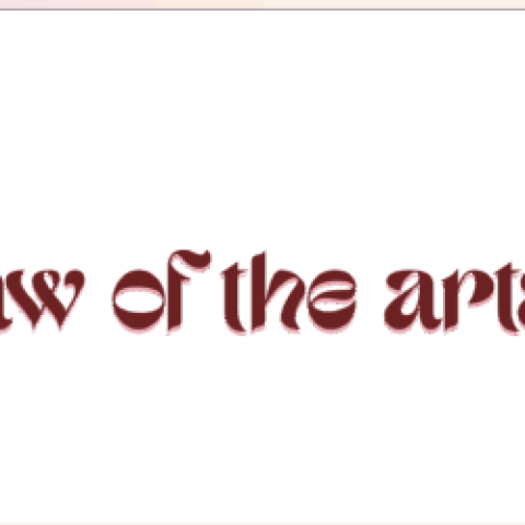 Law of the arts logo: the words on a white background